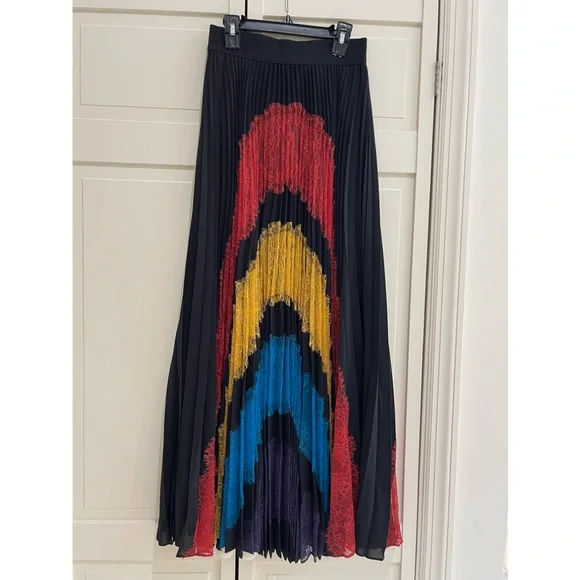 NWT Alice + Olivia pleated maxi pleated skirt - Picture 2 of 4